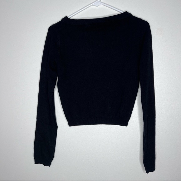 Moda International Silk and Cashmere Bow detail long sleeve top XS #8 - Picture 5 of 5